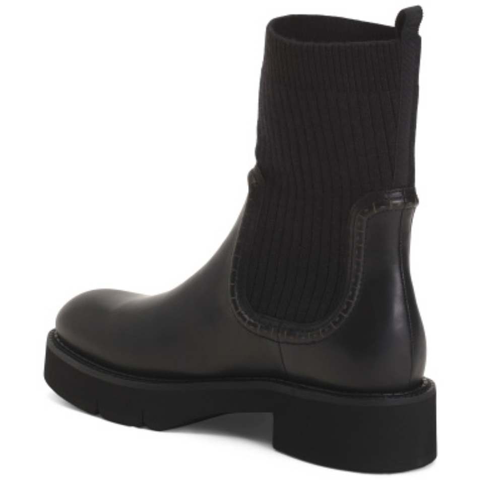 Elegant Black Leather Ankle Booties
